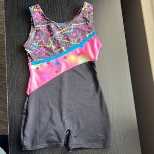 Little girls dance or gymnastics leotard / biketard size 4/5